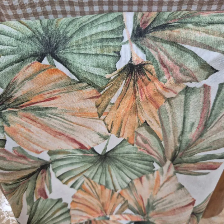 Mantel antimanchas 140 × 200 cm, estampado hojas